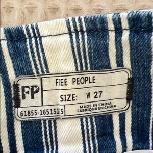Free People Blue and White Striped Pants